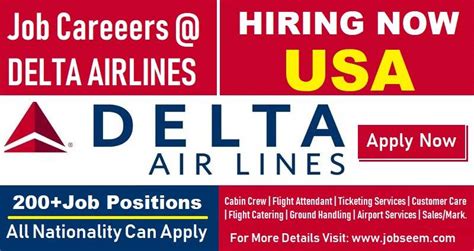 Pay information not provided. . Delta airline jobs
